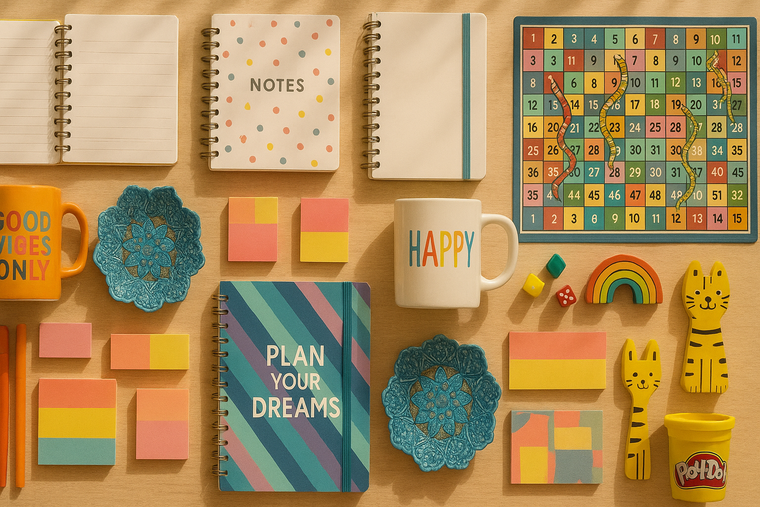 محصولات هماشید - دفتر، ماگ، اسباب‌بازی و بازی‌های فکری